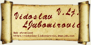Vidoslav LJubomirović vizit kartica